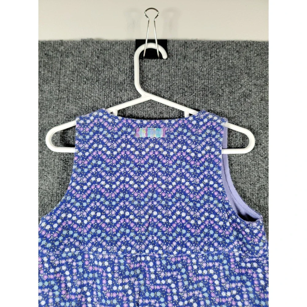 Vintage Gymboree Jumper Dress Size 3T Purple Corduroy Floral Print 2001 Y2K Rare